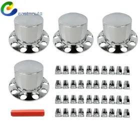 Ea980030su Wflnhb Rear Wheel Axle Chrome Hub Cap 33mm Lug Front Center Abs Semi Truck