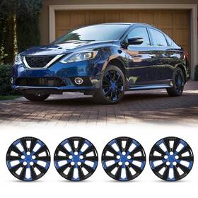 Wolfx Wj-5132-bbb-16 16-inch Wheel Covers Snap On Hubcaps For 2013-2019 Nissan Sentra Steel