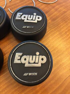 Work Wheels Eq-01 Inch Equip 01 03 40 Black/chrome Center Cap Set Of 4 Genuine