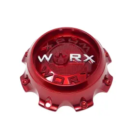 Cap-wx-8-r21 Worx Offroad / Alloy Gloss Red Bolt On Center Cap