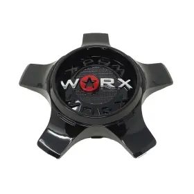 Cap-wx-h-br21 Worx Offroad / Alloy Gloss Black Snap On Center Cap