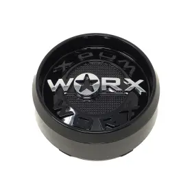 Cap-wx8-b20 Worx Offroad / Alloy Gloss Black 8-lug Snap On Center Cap
