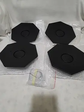 145lkt-bk Wutong For Cybertruck Full Coverage Matte Black Flush Center Wheel Rims Caps Cover Abs