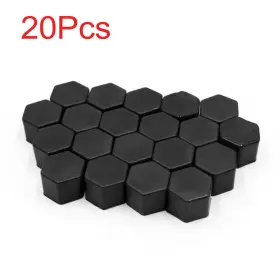 X Autohaux 601382853200 20pcs Black 21mm Car Vehicle Wheel Nut Lug Hub Covers Screw Dust Protect Caps