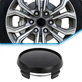X Autohaux 636939124311 Universal Wheel Center Hub Cap Durable 65mm 2.56 Inch Outside Diameter Plastic Black