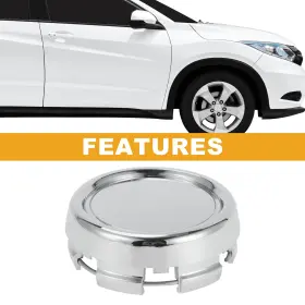 X Autohaux 639664827311 79mm 3.11 Inch Od Universal Car Wheel Hub Center Caps Chrome Silver Tone 1 Pcs