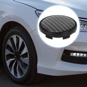 X Autohaux 670279404115 Wheel Hub Center Caps 62mm 2.44 Inch Od Cover Carbon Fiber Pattern Black