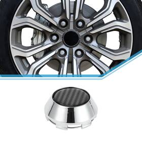 X Autohaux 670279492167 Universal Wheel Center Hub Cap 69mm 2.72 Inch Od Carbon Fiber Pattern Silver Tone