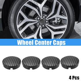 X Autohaux 703820127246 4 Pcs 58mm Clips Auto Wheel Rim Hub Center Caps Cover With Black Sticker