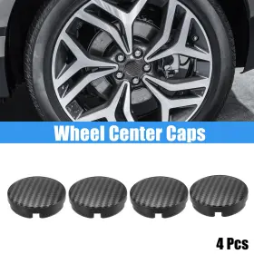 X Autohaux 703820127246 4 Pcs 58mm Clips Auto Wheel Rim Hub Center Caps Cover With Black Sticker