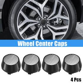 X Autohaux 734301792417 4pcs Universal 57mm Base Od 5 Clips 60mm Overall Wheel Hub Center Caps