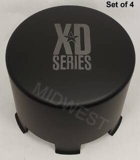 Xd Series 1001342b 4 New Matte Black 8 Lug Push Thru Wheel Rim Center Caps