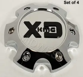 1079l140ch1-h34 Xd Series 4 New Chrome Wheel Rim 6x135 Center Caps W Screws