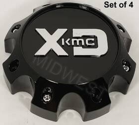 Xd Series 1079l170gb1-h50 4 New Gloss Black 8 Lug 8x165.1 8x6.5 Wheel Rim Center Caps