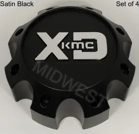 1079l170sb1-h63 Xd Series 4 New Satin Black 8 Lug 8x170 Wheel Rim Center Caps