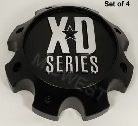 1079l170sgb-h42 Xd Series 4 New Satin Black 8 Lug Short Wheel Rim Center Caps W Screws 1079l170sgb-h42 Xd Series 4 New Satin Black 8 Lug Short Wheel Rim Center Caps W Screws