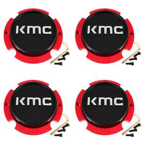 Xd Series Powersports By Kmc Ks1cap44-sb 4 Satin/g-black/red Center Caps 6-3/8 Inch Od For Ks134 Addict Ks135 Grenade