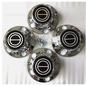 Xiangcaihr 717097827501 4pcs Fit 1980-1996 F150 Bronco Van Chrome Wheel Hub 7 1/8 Inches Black