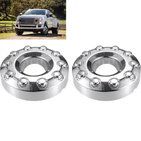 Ln-1010-s Zollou 1 Pair Wheel Center Hub Caps Dually 10 Lug For 2005-17 Ford F450 F550 Super Duty