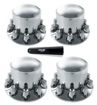 4 Of Chrome Rear Axle Wheel Covers W/ Hub Caps 33MM Lug Nuts Screw-on New. Price: $87.99.