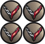 2020-2024 Corvette C8 Tech Bronze Cross Flag Logo Center Cap Pkg Qty Oem Gm New. Price: $184.98.