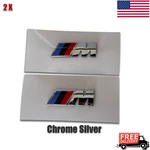 Bmw M-performance Fender Emblem Badge Chrome Silver (2 Pack)-new. Price: $17.98.
