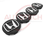 Black Honda Set Of 4 Wheel Center Caps 69MM Remanufactured. Price: $17.99.