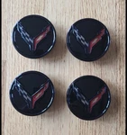 Corvette C8 2020-2026 Set Of 4 Carbon Flash Ring Black Center Caps 85707697 New. Price: $140.00.