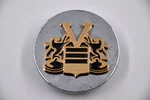 Vogue Chrome W/ Black & Gold Logo Wheel Center Cap Hub MH2186 2.375" Push In Used. Price: $20.00.