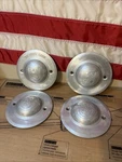 4 Vintage Center Line Aluminum Wheel Caps 7" CS125 80 90 Ford Chevy Used. Price: $150.00.
