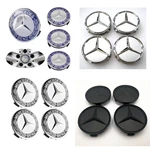 Set Of 4PCS Center Hubcaps For Mercedes Benz Black Dark Blue Silver,wreath New. Price: $13.67.