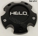 New 1079L121HE1SB-H34 Satin Black Helo 5X127 Wheel Rim Center Caps With Screws. Price: $80.00.