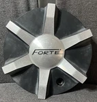 Forte Custom Wheel Center 62512285F-2 Black Metal Aluminum Rim Hubcap Cover Used. Price: $50.00.
