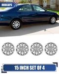 15" 4PCS Silver Steel Wheel Covers Hubcaps For 2002-2006 Toyota Camry Snap-on New. Price: $46.99.