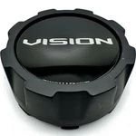 Vision Wheels Black Center Cap Hub LG1809-14 C354SB-V-ECL C722-4 Manx Used. Price: $14.50.