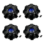 Set Of Fuel Gloss Black With Blue Logo Center Cap 18" D646 Hardline 1001-79GBK New. Price: $180.00.