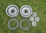 Pair 2 1979 Chrysler 300 15X6" Road Wheels Set Of 4 Center Caps Cordoba Lebaron Used. Price: $549.00.