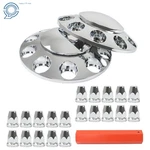 1 Pair With Hub Cap 33MM Lug Nuts Wheel Center Chrome Front Axle Cover New. Price: $41.42.