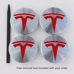 4 Pcs Set Of Tesla Wheel Center Hub Caps Silver/ 56MM Model 3, S, X, Y Remanufactured. Price: $18.19.