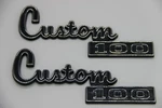 Fits Dodge Custom 100 Truck Fender Emblem Badge 77 78 79 80 Set New. Price: $72.99.