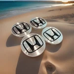 Silver/black Honda Set Of 4 Wheel Center Caps 69MM New. Price: $16.99.