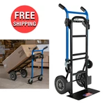4-IN-1 Quick Change Hand Truck Dolly Cart Heavy-duty With 10" Solid Rubber Wheel New. Price: $235.86.