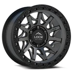 Lock Off-road Lunatic 17X9 5X127 ET-12 Matte Grey W/ Black Ring (qty 1) New. Price: $288.00.