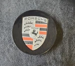 Porsche Center Cap C-476-01 Black W Silver Red Emblem Clip Snap In Used. Price: $25.00.