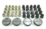 New Wheel Center Caps 16" W/ Lug Nuts Black Covers Set For 88-90 Iroc Z Camaro. Price: $134.95.