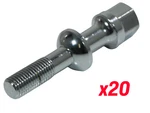 20X Chrome Wheel Bolt Ball Collar M12X1.5 - 85MM For Mercedes Alloy Rims Neu. Price: $208.09.