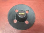 Saab 900 Black Wheel Center Cap & Gold Emblem Top Lug Covers 105117204 Used. Price: $24.99.