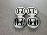 Honda Wheel Center Silver Black Logo 69MM 2.75" (set Of 4X) Used. Price: $19.47.