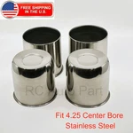 4X 4.25" Stainless Steel Push Thru Center Caps Closed Open For Truck/trailer New. Price: $49.89.