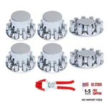 Jesonn Chromed Abs Plastic Hubcaps Front And Rear Wheel Axle Cover Set Flat Top New. Price: $219.37.